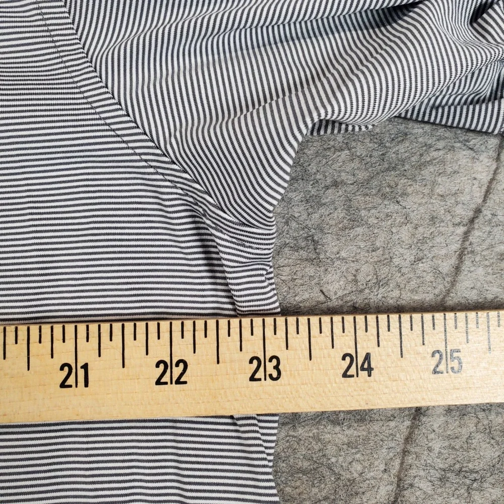 Peter Millar Polo Shirt Mens Large Grey Striped Alabama Crimson Tide Golf Casual